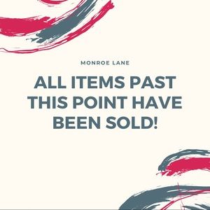 All items past this point have been sold!